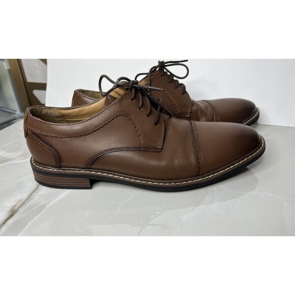Nunn Bush HAYDEN OXFORD 81075 Brown Leather Men Sz 10 M Derby Shoes Comfort Gel main image 6